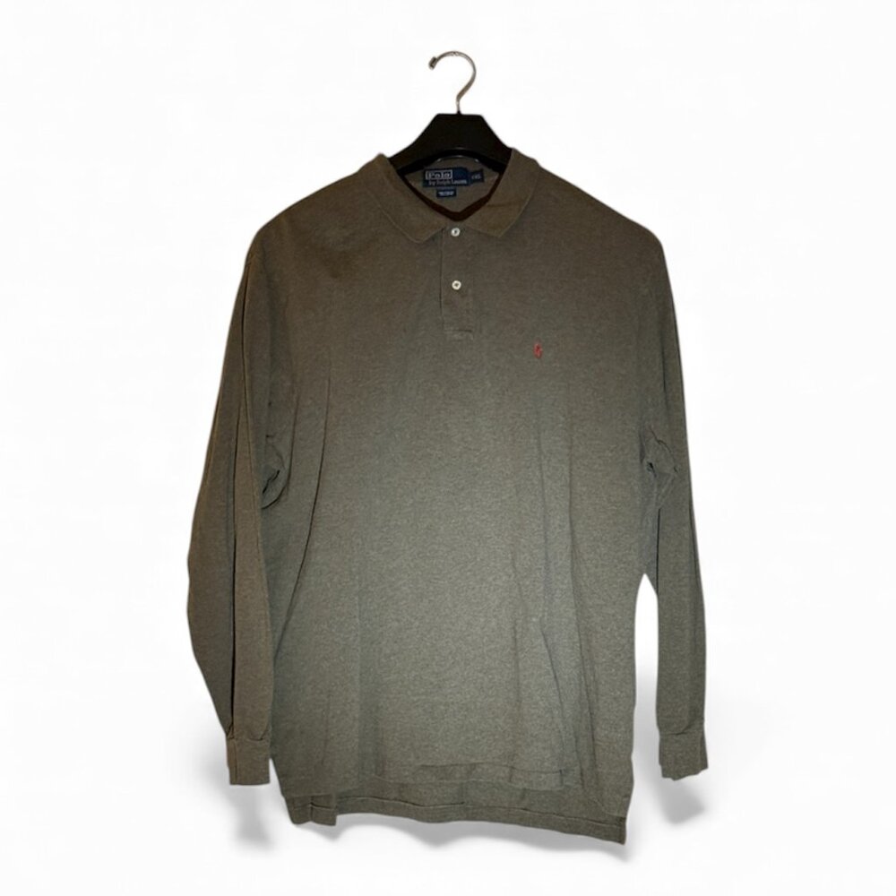 Polo Ralph Lauren Long Sleeved Olive Brown Cotton Shirt XXL